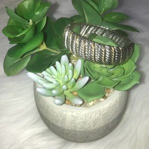 Gold and Silver Hinged Bracelet